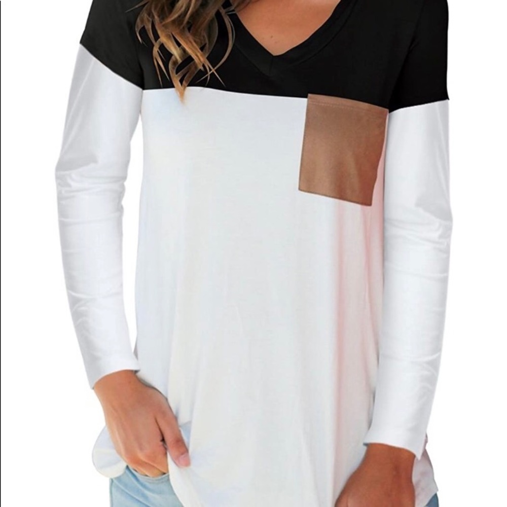 SAMPEEL Womens Long Sleeve V Neck Shirt
